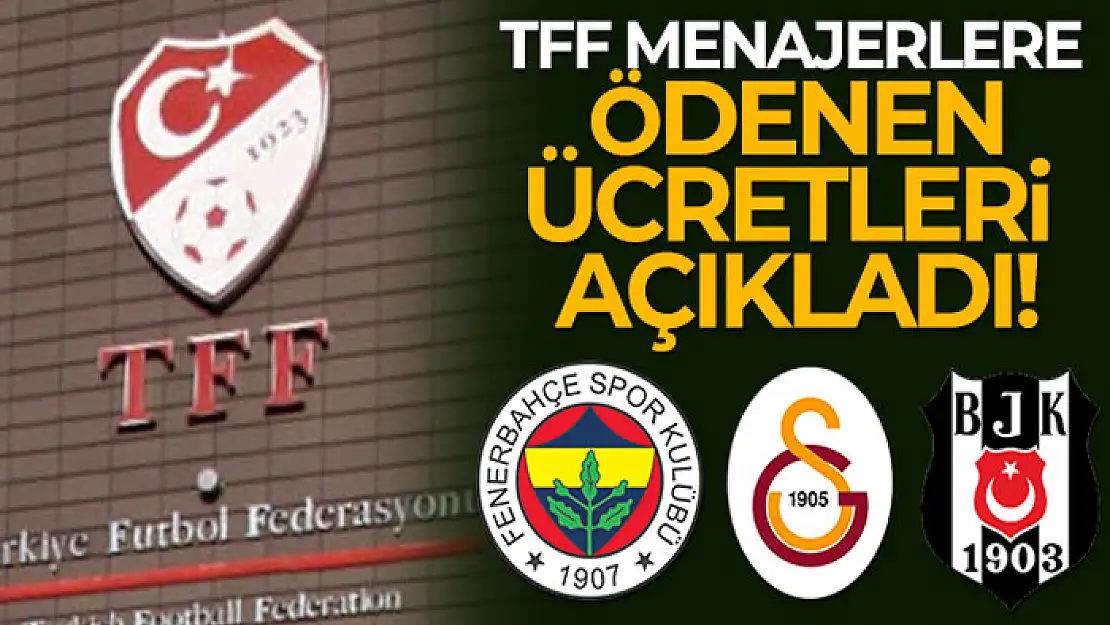 TFF, menajerlere ödenen ücretleri açıkladı