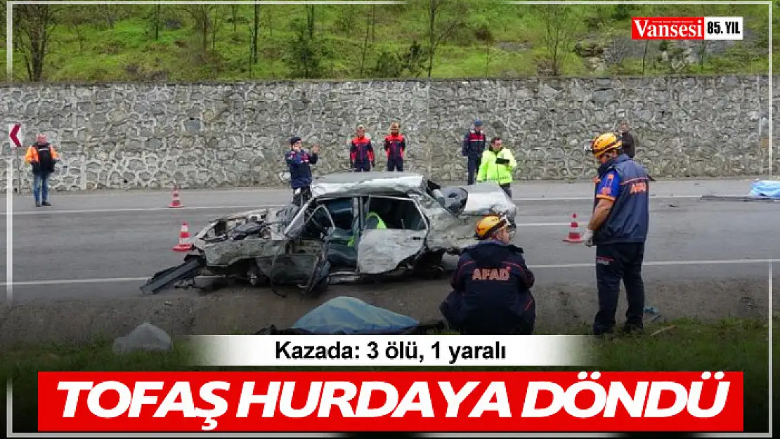 Tofaş hurdaya döndü: 3 ölü, 1 yaralı