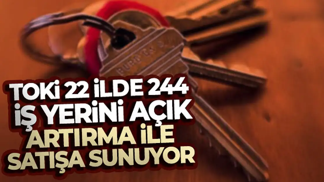 TOKİ 22 ilde 244 iş yerini açık artırma ile satışa sunuyor