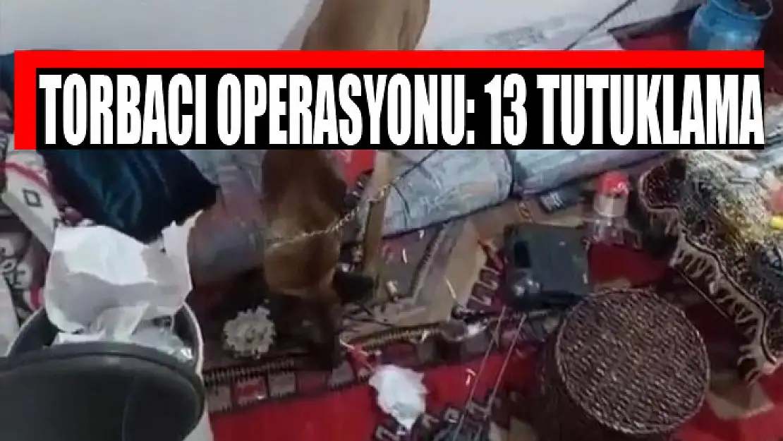 Torbacı operasyonu: 13 tutuklama