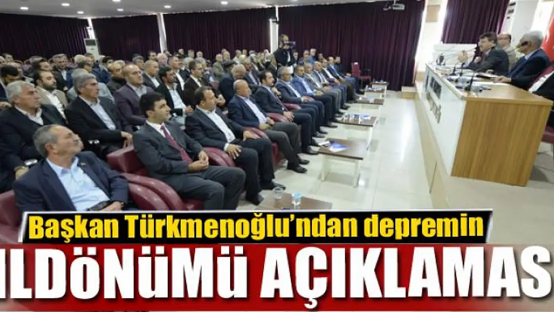 Başkan Türkmenoğlu'ndan depremin yıldönümü açıklaması