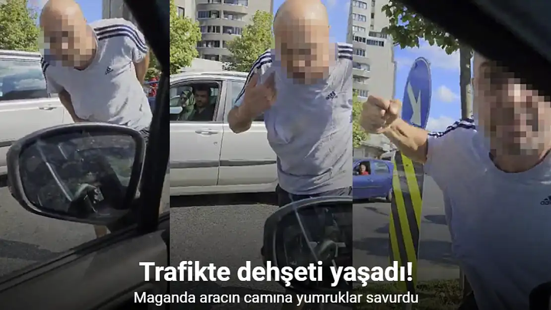 Trafikte dehşet anlar