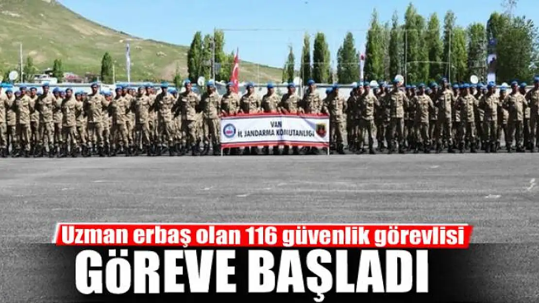 Uzman erbaş olan 116 güvenlik görevlisi, göreve başladı