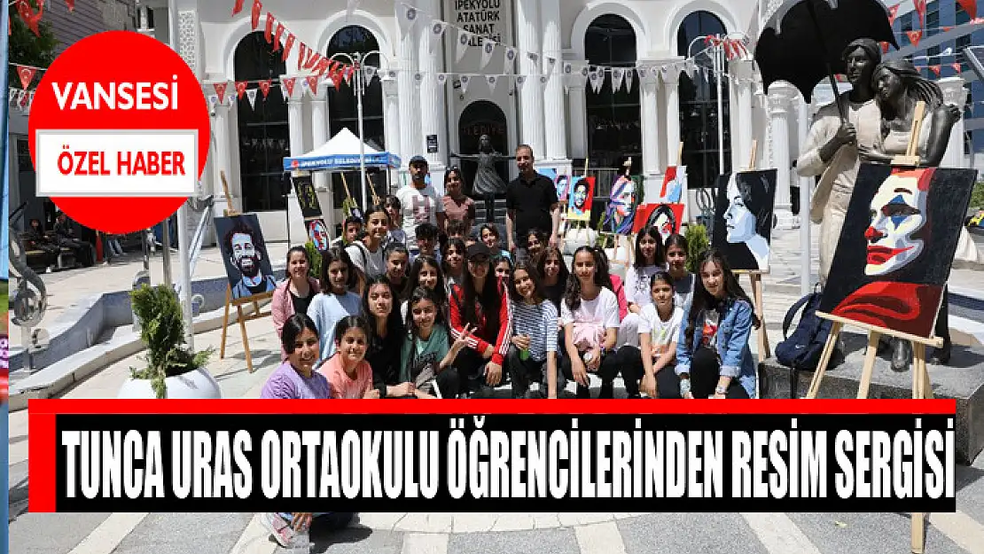 Tunca Uras Ortaokulu öğrencilerinden resim sergisi