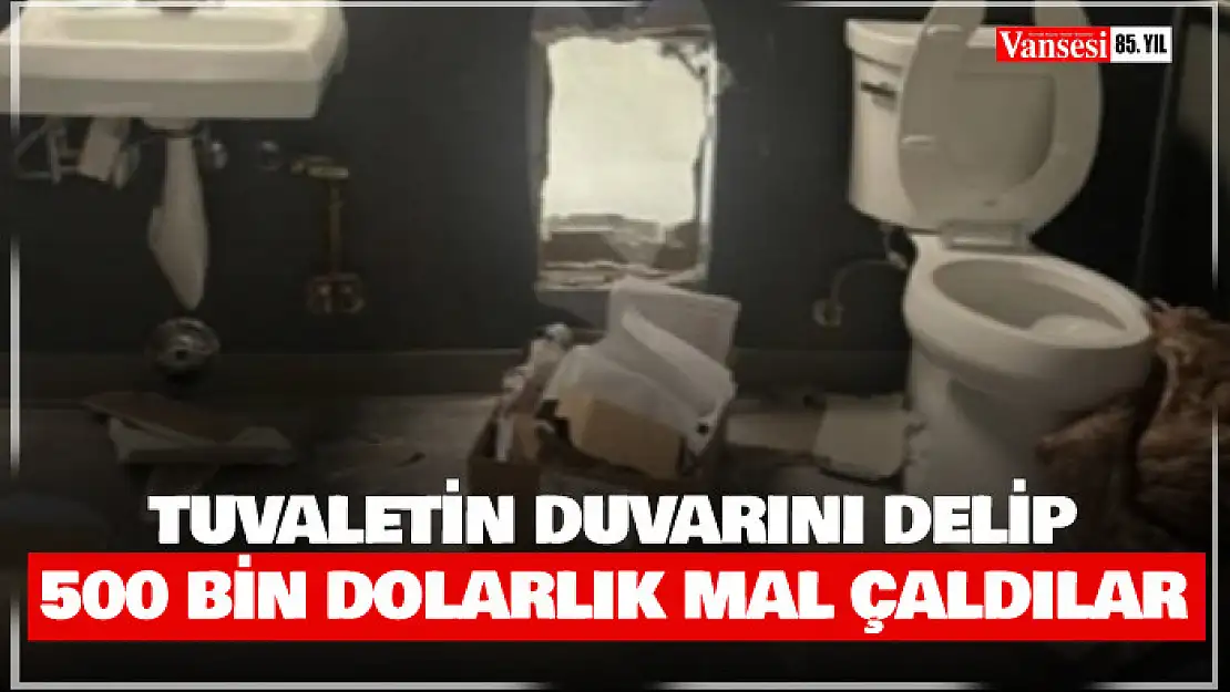 Tuvaletin duvarını delip 500 bin dolarlık mal çaldılar