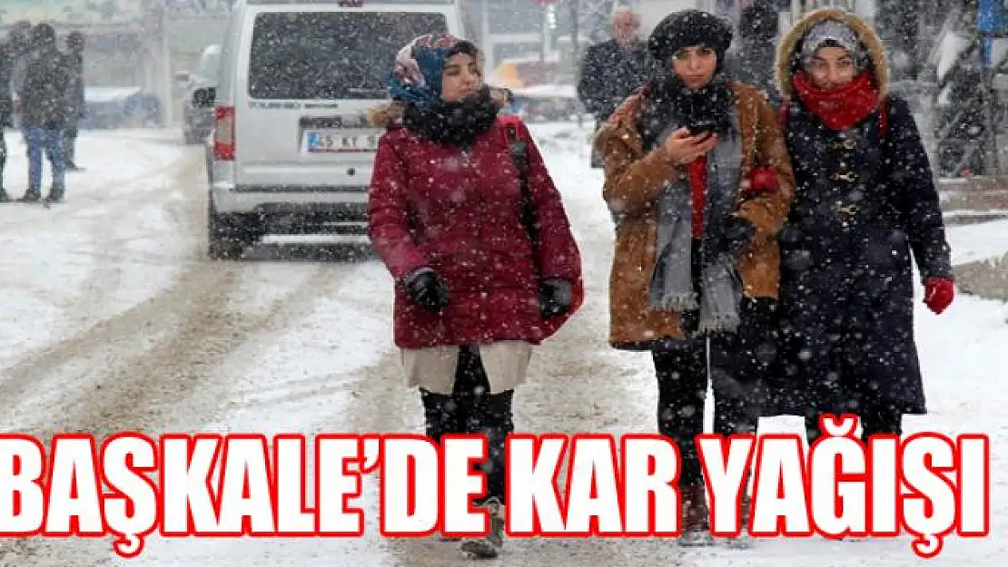 Başkale'de kar yağışı