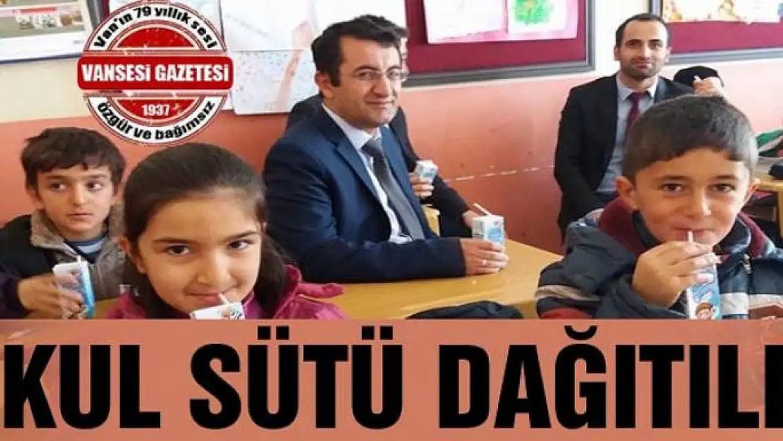 Bahçesaray'da 'okul sütü' dağıtımı