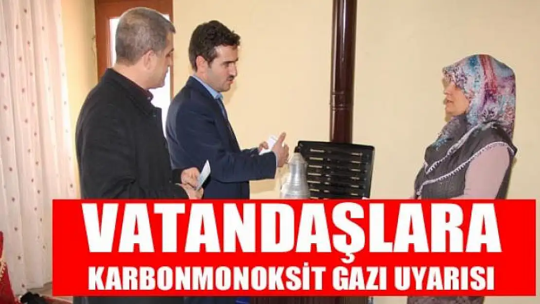 Vatandaşlara karbonmonoksit gazı uyarısı