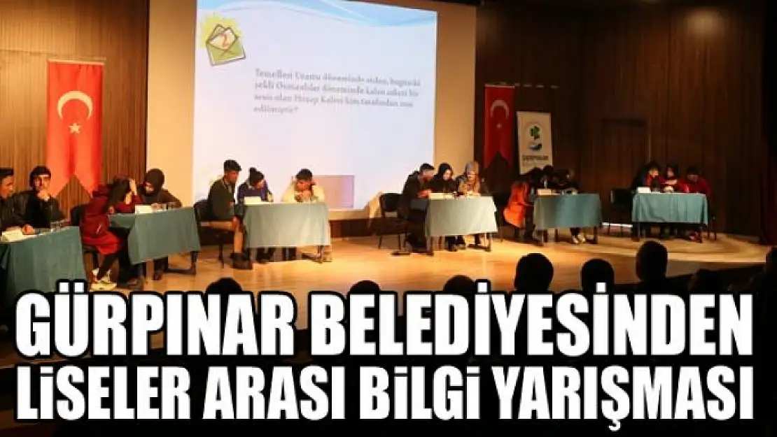 Gürpınar Belediyesinden liseler arası bilgi yarışması