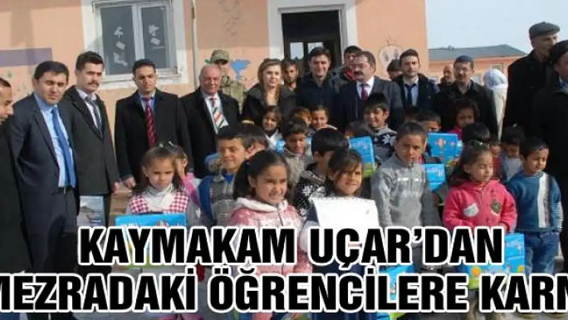 Kaymakam Uçar'dan mezradaki öğrencilere karne