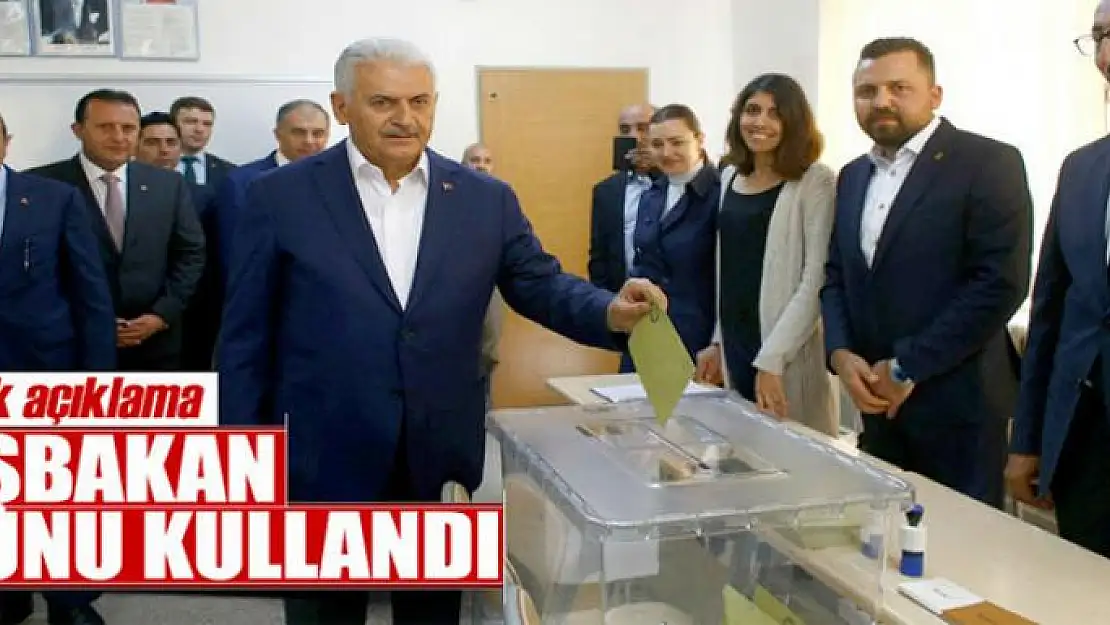 Başbakan Yıldırım oyunu İzmir'de kullandı