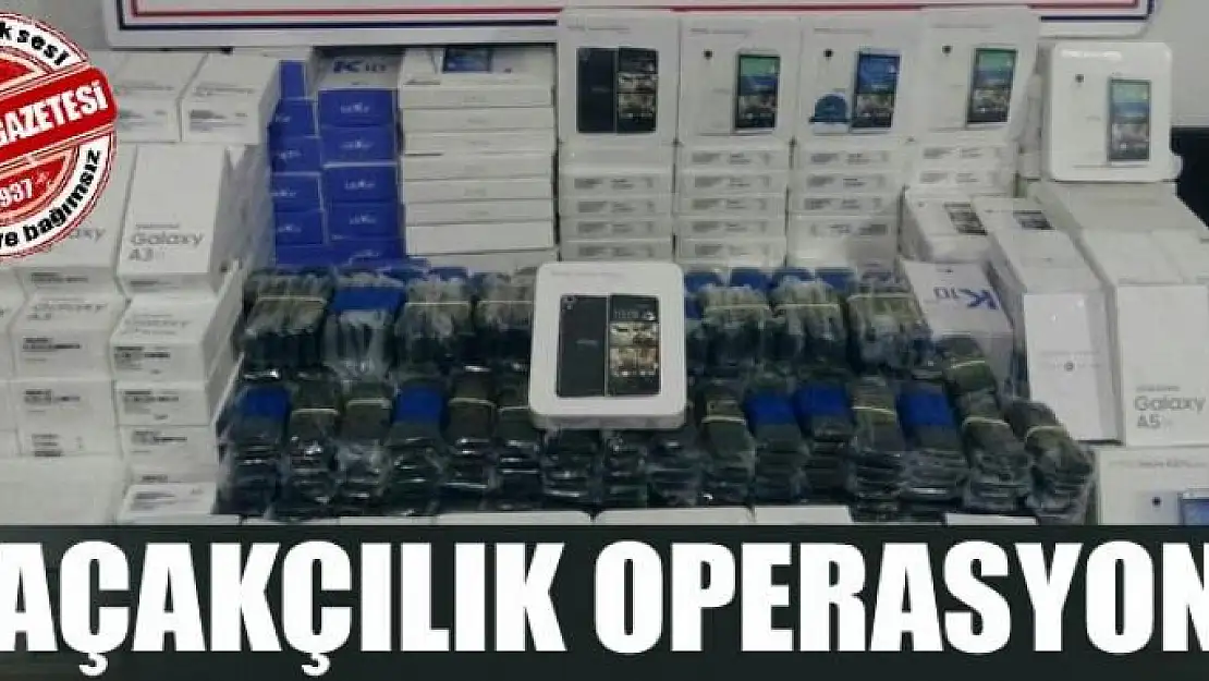 Van'da kaçak cep telefonu operasyonu