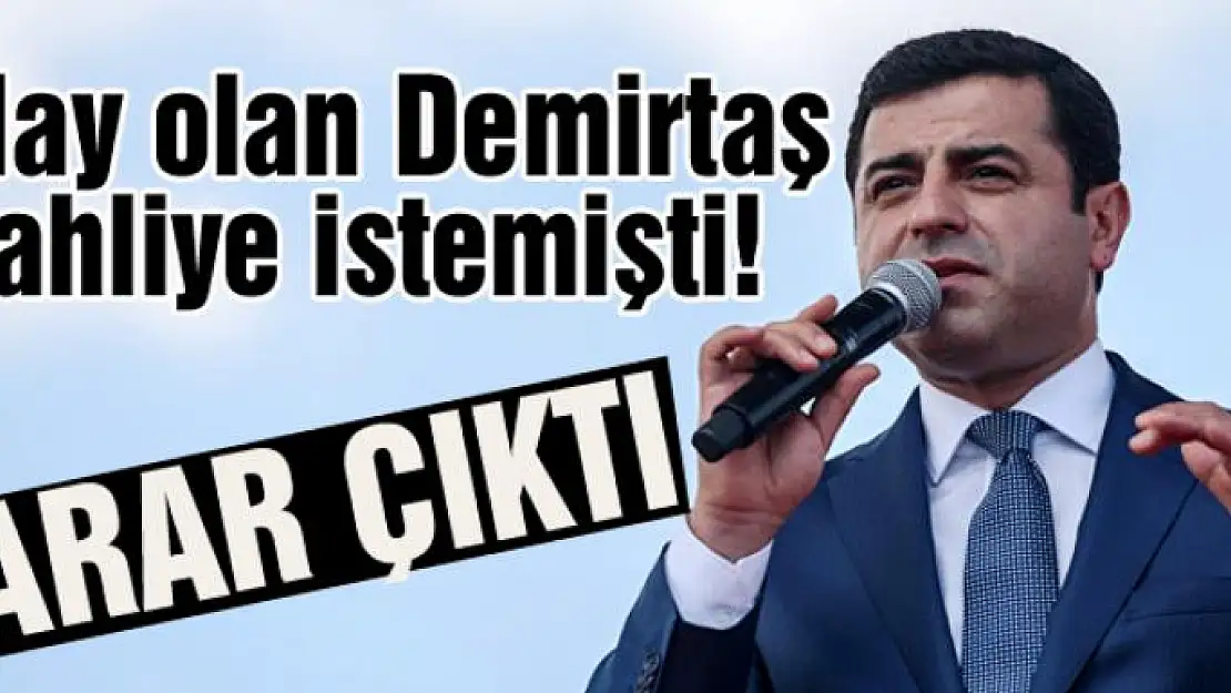 Aday olan Demirtaş tahliye istemişti! Karar çıktı!