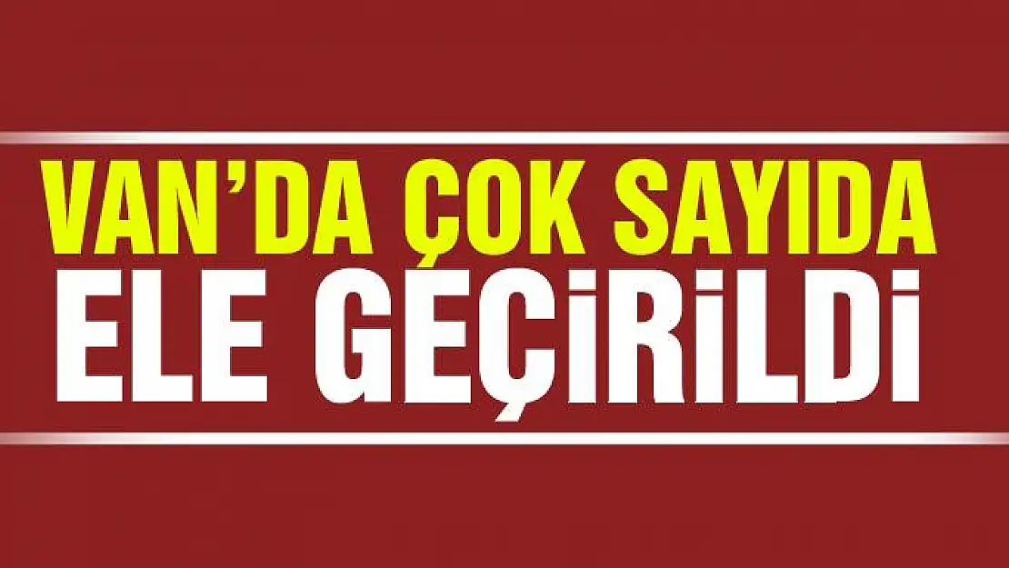 Van'da çok sayıda ele geçirildi