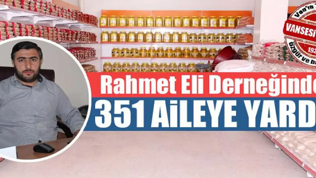 Rahmet Eli Derneğinden 351 aileye yardım