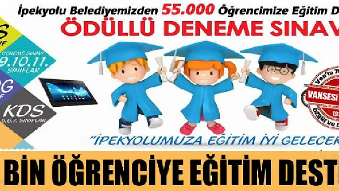 İpekyolu Belediyesinden 55 bin öğrenciye eğitim desteği