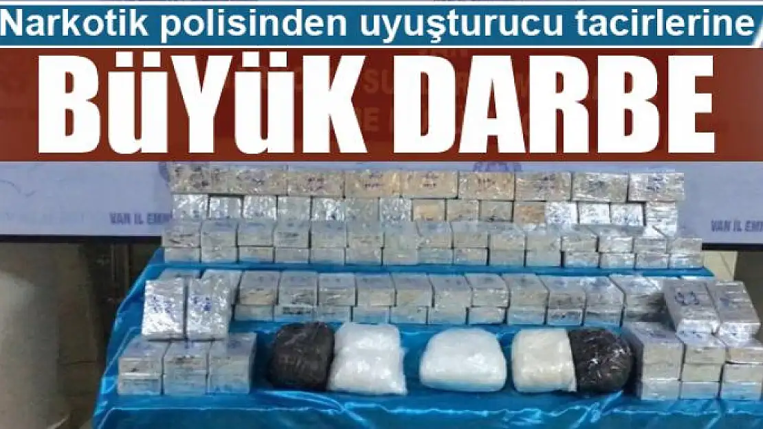 Van'da narkotik polisinden uyuşturucu tacirlerine büyük darbe