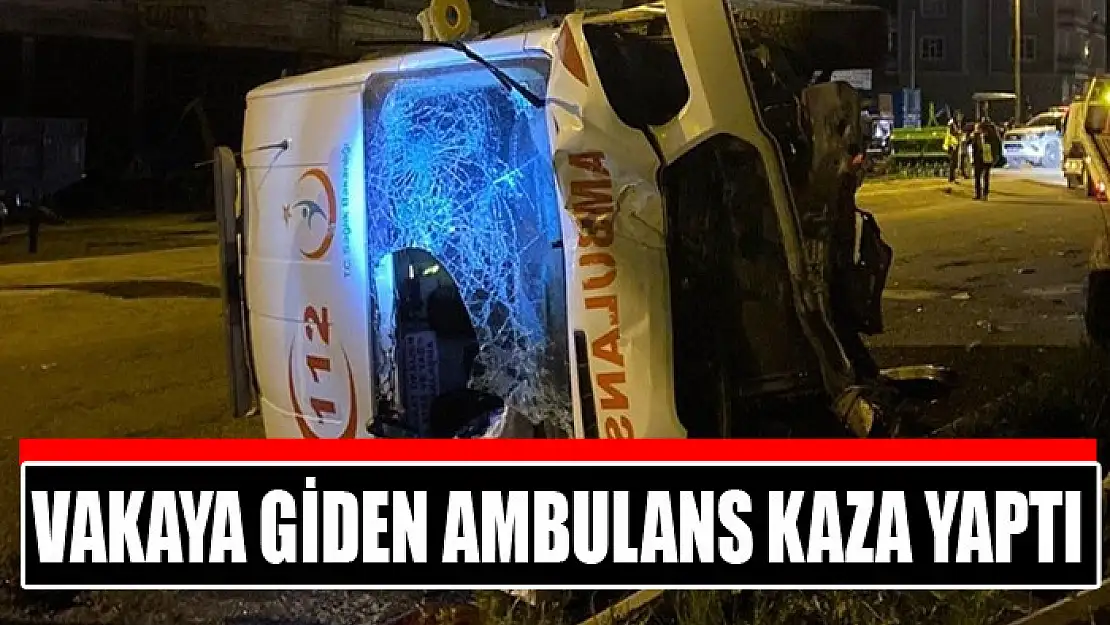 Vakaya giden ambulans kaza yaptı