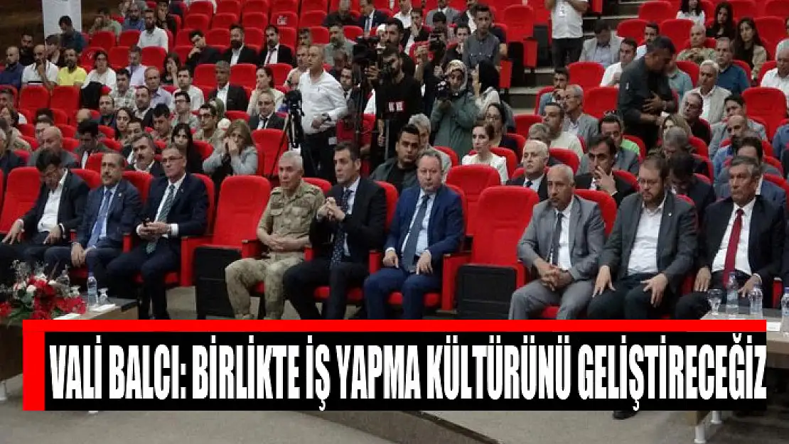 Vali Balcı: Birlikte iş yapma kültürünü geliştireceğiz