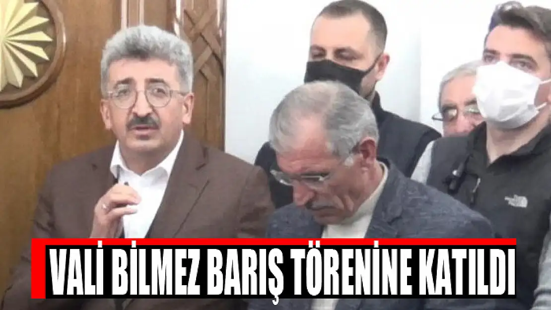 Vali Bilmez barış törenine katıldı