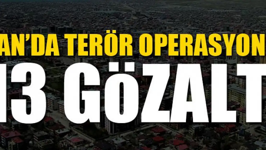 Van'da terör operasyonu: 13 gözaltı