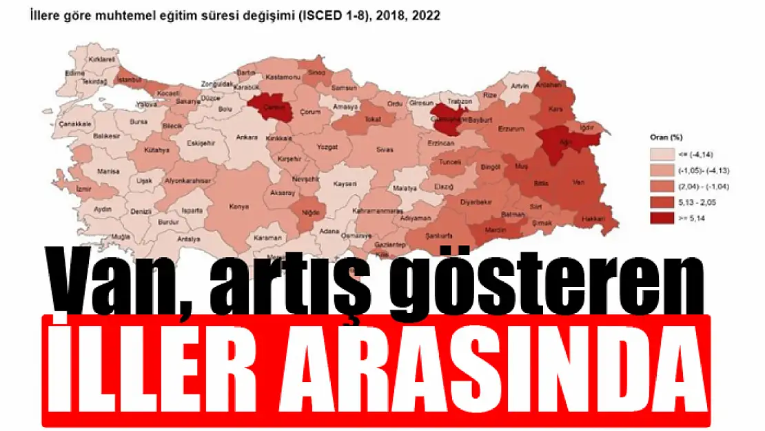 Van artış gösteren iller arasında