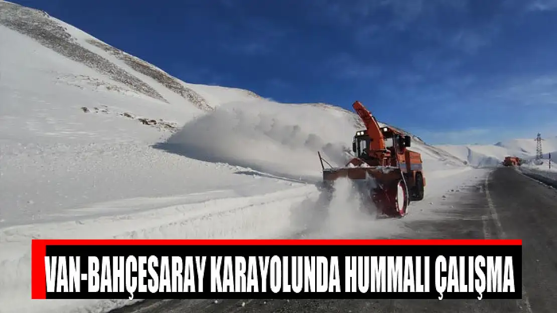 Van-Bahçesaray karayolunda hummalı çalışma