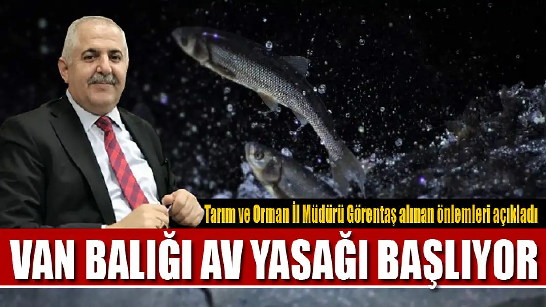 VAN BALIĞI AV YASAĞI BAŞLIYOR