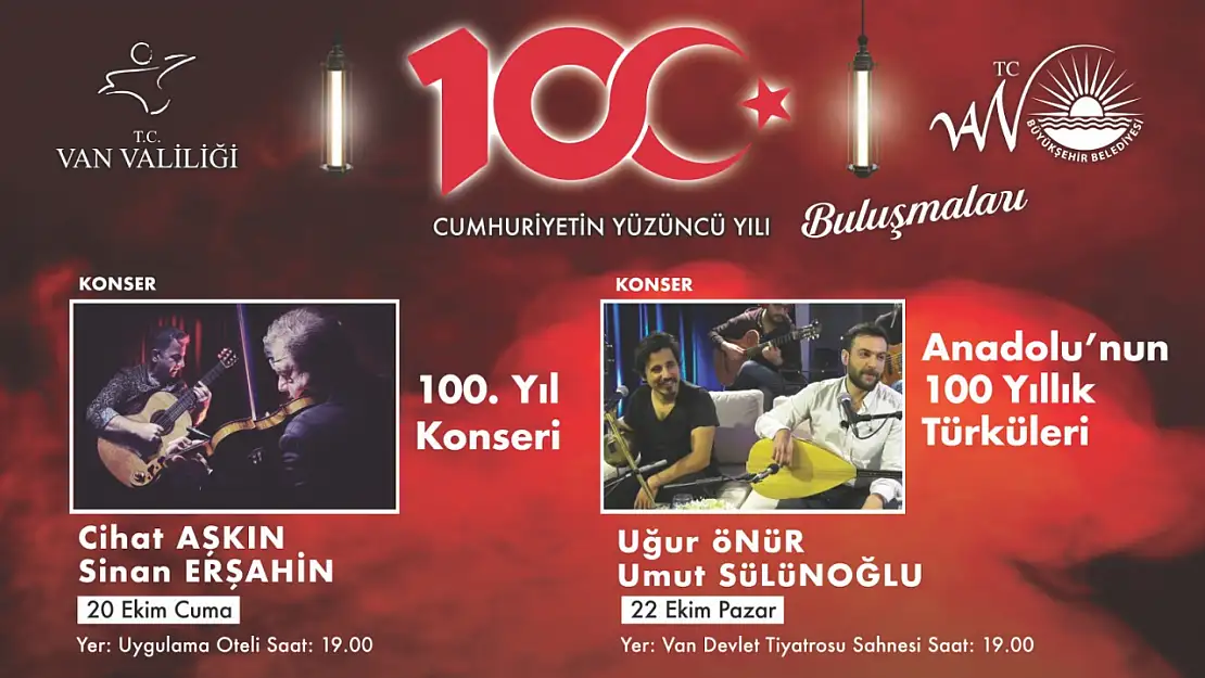 Van Cumhuriyetin 100. yılına özel konserlerle giriyor