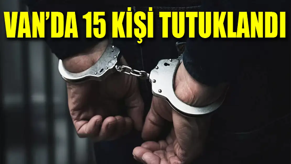 Van'da 15 kişi tutuklandı