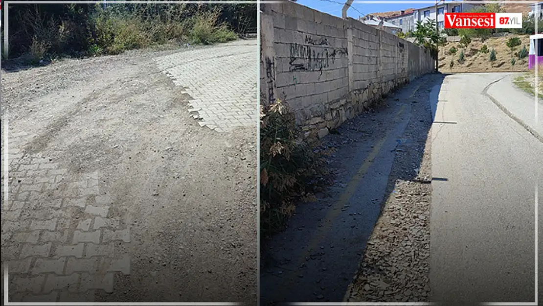 Van'da 30 haneli sokakta yol sorunu çözüm bekliyor