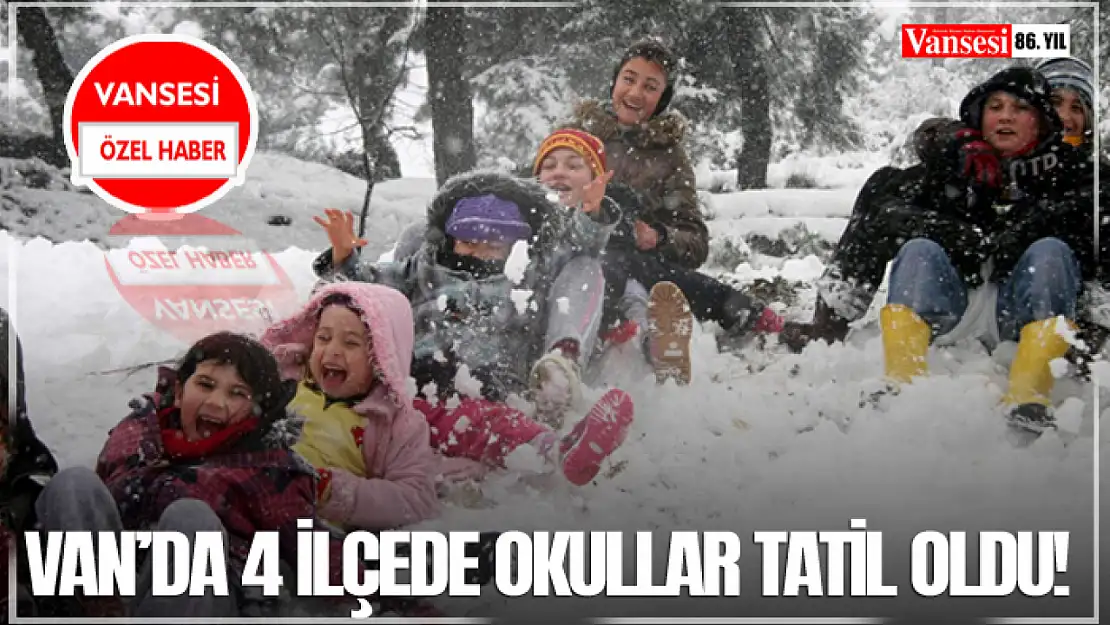 Van'da 4 ilçede okullar tatil oldu!