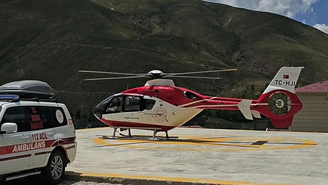 Van'da 54 yaşındaki hasta için helikopter ambulans havalandı