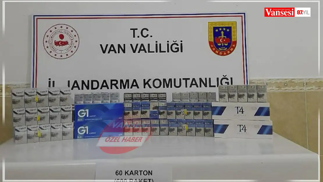 Van'da çok sayıda kaçak sigara yakalandı