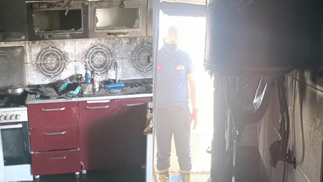 Van'da ev yangını