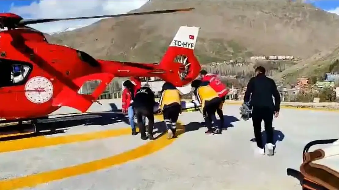 Van'da Hastanın İmdadına Ambulans helikopter yetişti