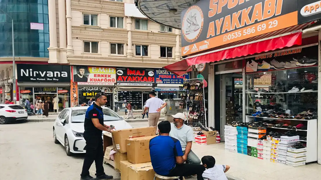 Van'da kaldırım işgali denetimi