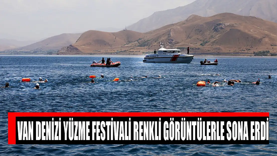 Van denizi yüzme festivali renkli görüntülerle sona erdi