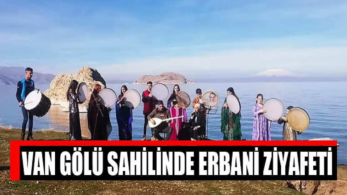 Van Gölü sahilinde erbani ziyafeti