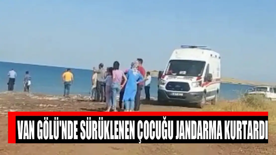 Van Gölü'nde sürüklenen çocuğu jandarma kurtardı