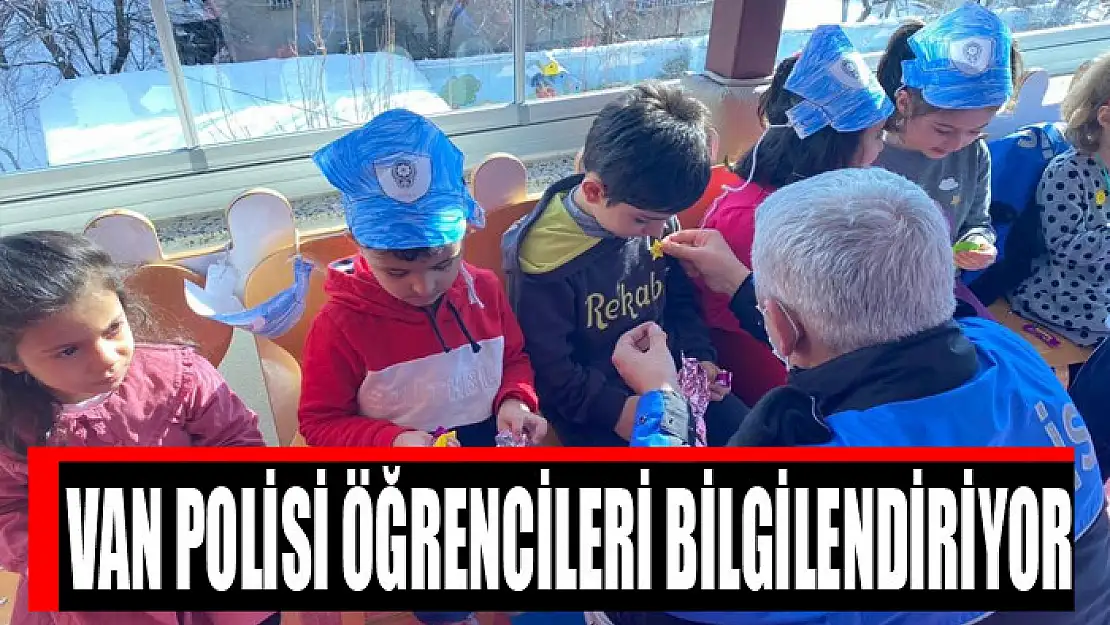 Van polisi öğrencileri bilgilendiriyor