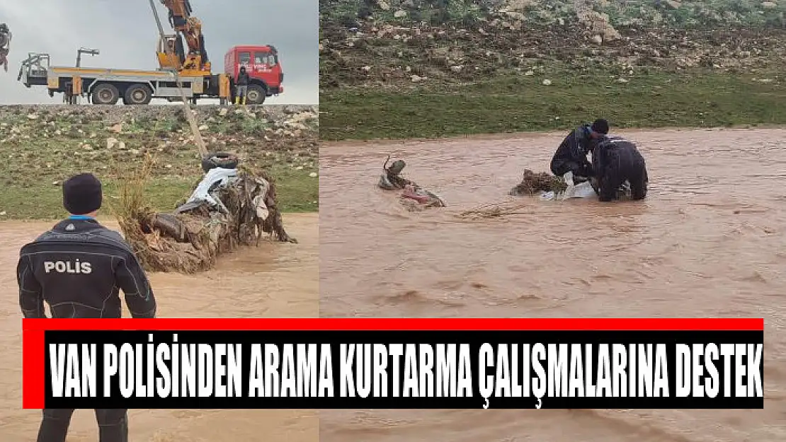 Van polisinden arama kurtarma çalışmalarına destek