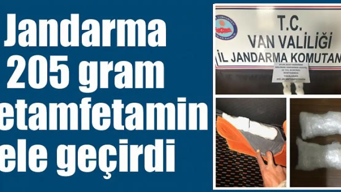 Jandarma yol kontrolünde 205 gram metamfetamin ele geçirdi