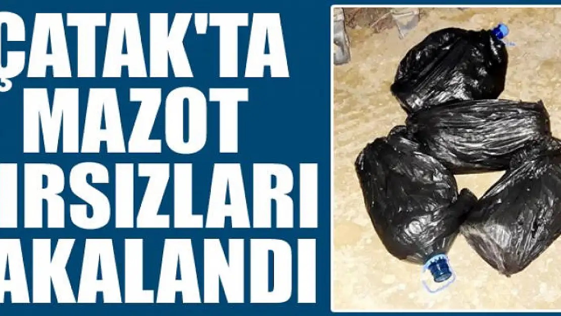 Çatak'ta mazot hırsızları yakalandı