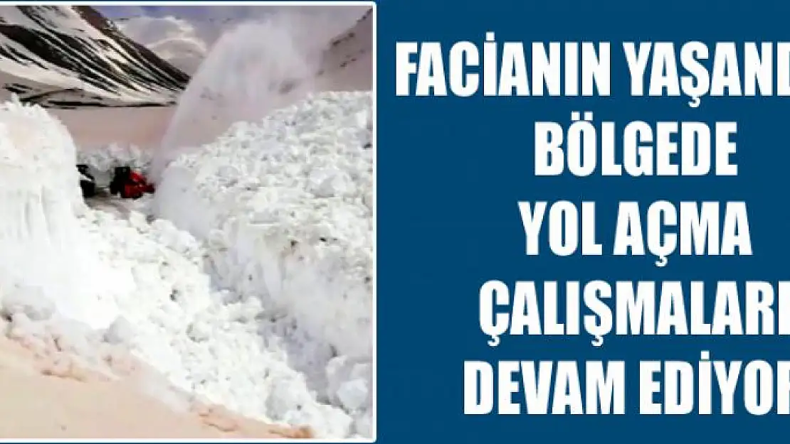 Facianın yaşandığı bölgede yol açma çalışmaları devam ediyor