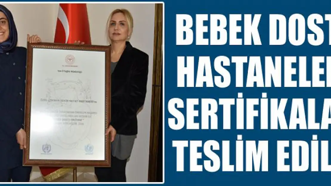 Bebek dostu hastanelere sertifikaları teslim edildi