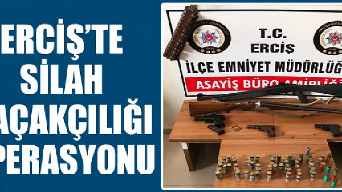 Erciş'te silah kaçakçılığı operasyonu