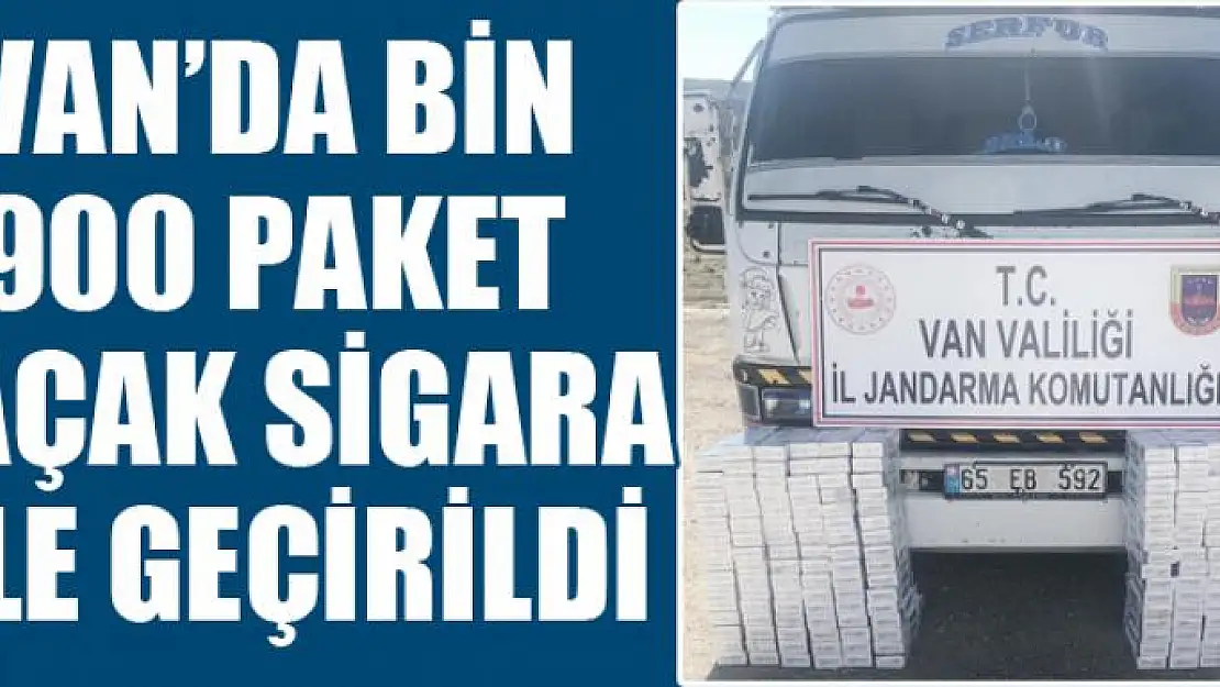 Van'da bin 900 paket kaçak sigara ele geçirildi