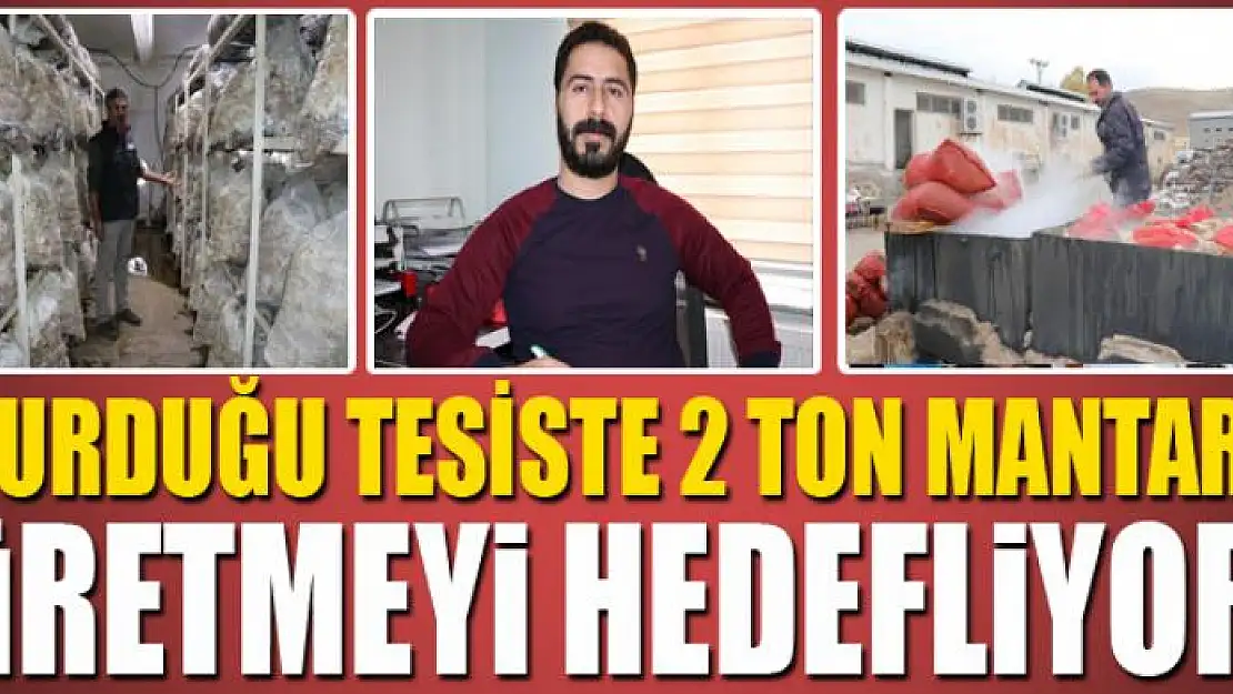 Kurduğu tesiste 2 ton mantar üretmeyi hedefliyor