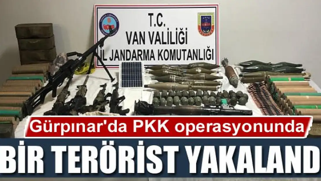 Gürpınar'da PKK operasyonunda bir terörist yakalandı